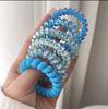 6pcs/set Gradient Telephone Wire Hair Tie Seamless Versatile Translucent Rubber Band Headwear Hair Accessories for Women