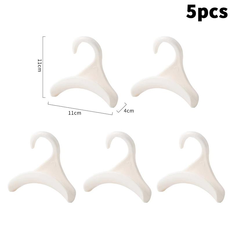 3/5Pcs Widen Plastics Hanger Connection Hook Stackable Space Saving Storage Multifunctional Bag And Hat Hanging Rack