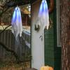 Yousheng Halloweenská závěsná dekorace duch Dynamický hororový efekt Snadná instalace Svítící závěsný duch Vnitřní venkovní ozdoba