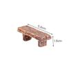 Mini Imitation Solid Wood Tables and Chairs Micro Landscaping Resin Square Wooden Tables Chairs Benches Miniature Ornaments