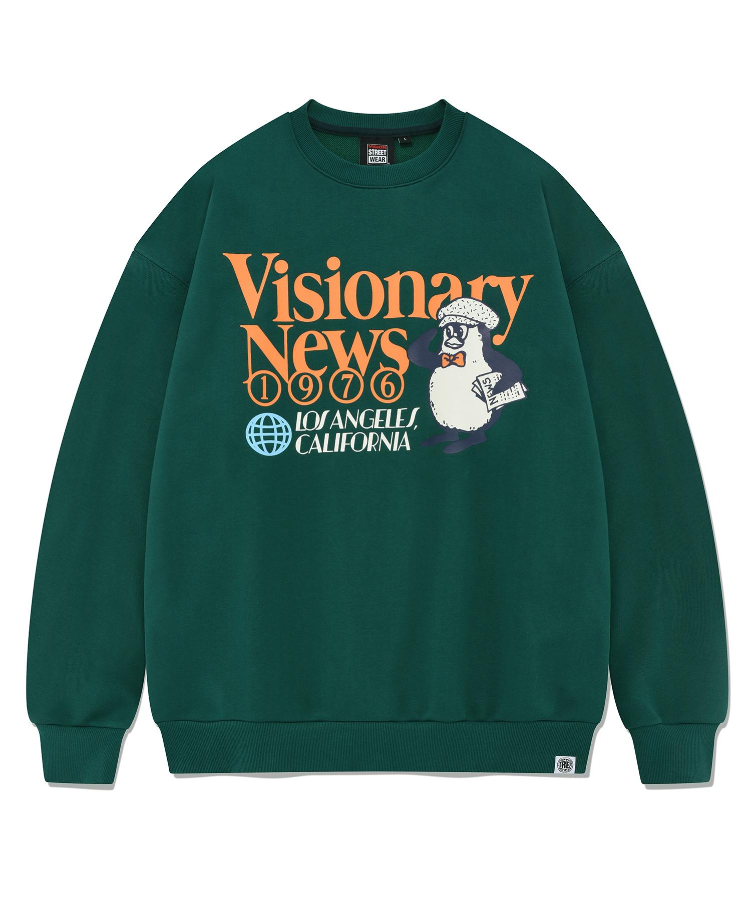 Vision Streetwear Vsw News Editor Crewneck Dark Green L