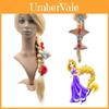 Prachtige Blond Rapunzel Geïnspireerde Pruik Versierd Met Levendige Kunstbloemen Voor Vrouwen