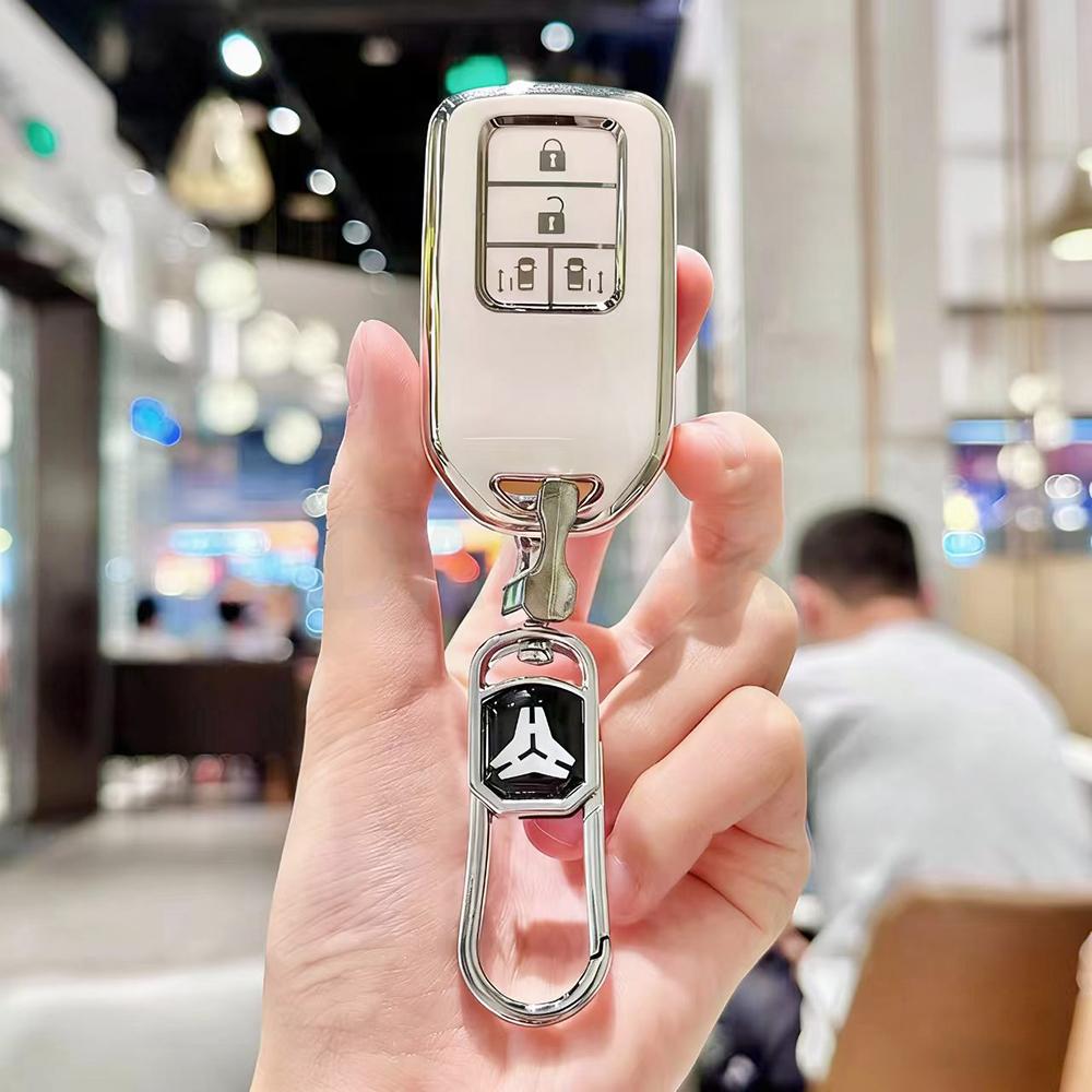 TPU Car Remote Key Case Cover for Honda Vezel City Civic Jazz BRV BR-V HRV Protector Shell Fob Keychain Auto Accessories