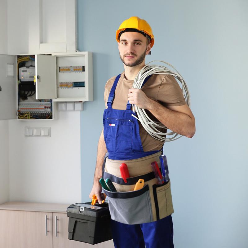 Electrician Tool Bag: Five-Pocket Wear-Resistant Pouch for Repairs and Interior Decoration