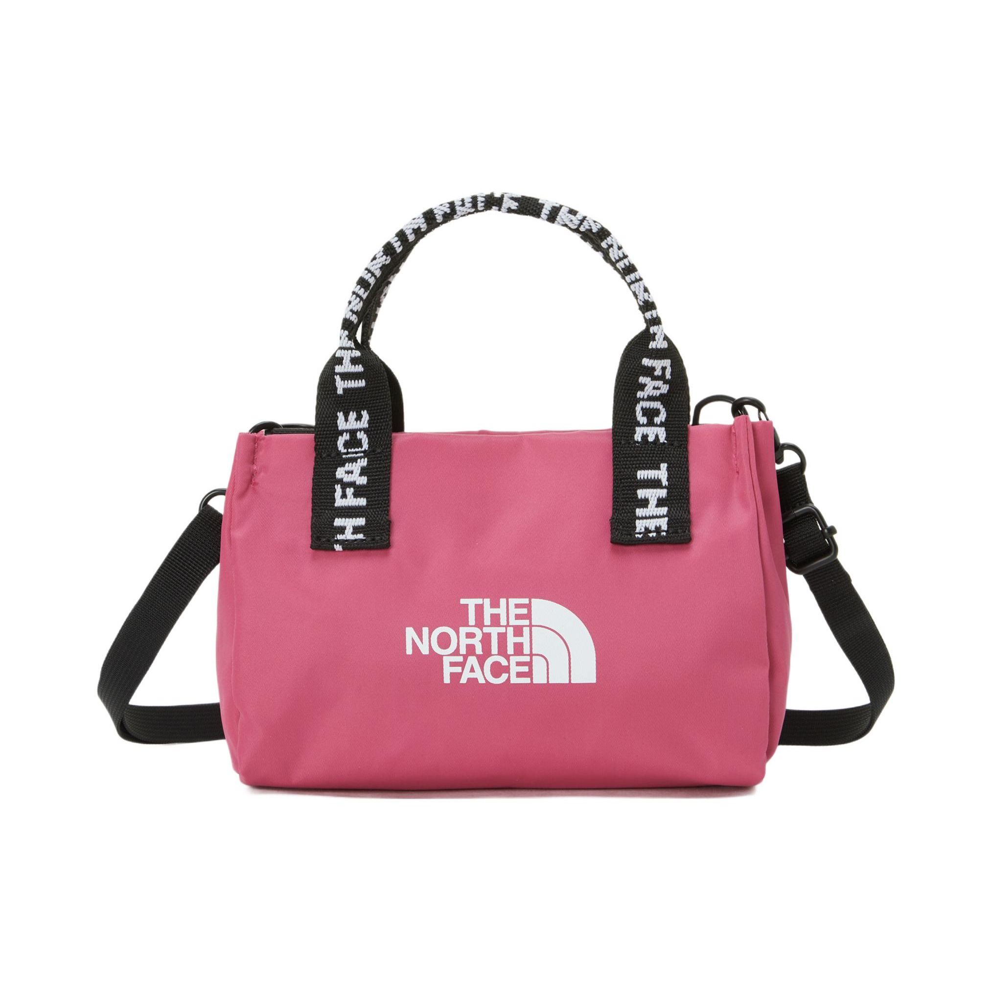 The North Face 1L Letter Logo Print Zipper Tote Bag Shopping Bag Handheld Shoulder Crossbody Outdoor Bag Unisex Tote Bags Pink NN2PP06P Mini