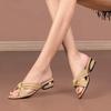Chunky-heeled One-shoulder Shoes Are Versatile Low-heeled Flip-flops for Women