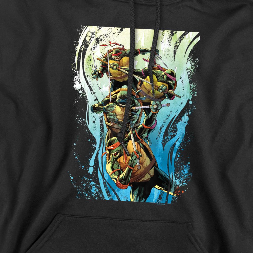 Teenage Mutant Ninja Turtles Men's Cool Rainbow Warriors Hoodie