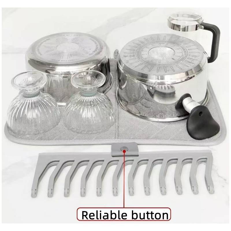 Modern Minimalist Nylon Draining Bowl Rack For Kitchen Countertop Storage And Organization