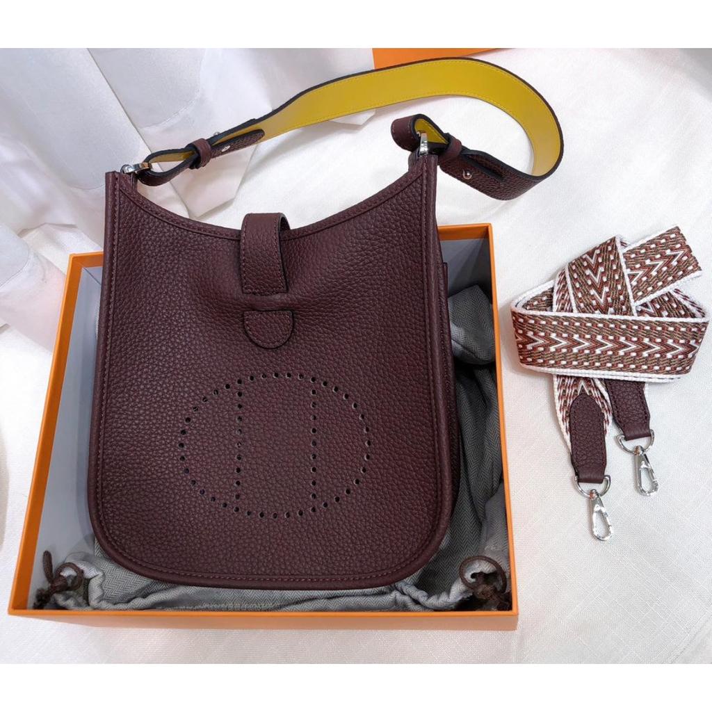 Spot Wholesale Top Layer Cowhide Evelyn Bag Genuine Leather Mini Bucket Bag TC Leather Mini Shoulder Crossbody Bag Tide
