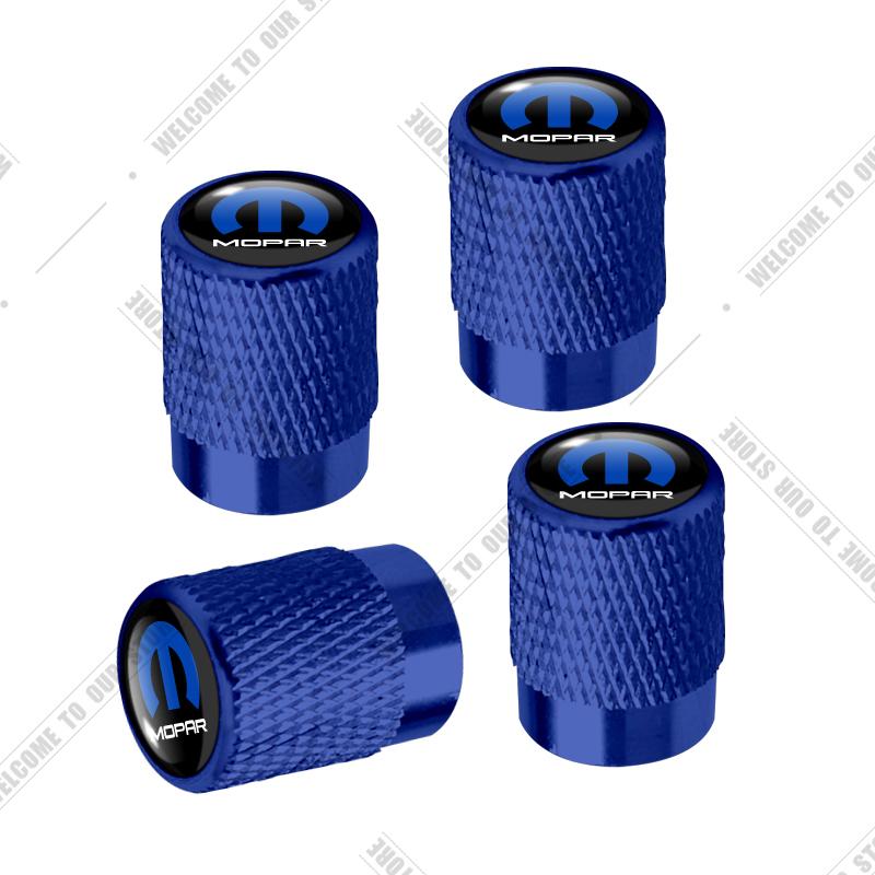 Car CNC Aluminum Mopar Emblem For Charger Chrysler Challenger Ram Cherokee Journey 4pcs Tire Valve Air Port Stem Cover Caps
