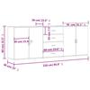 VidaXL Buffets 3 Pcs White Engineered Wood, Storage Cabinet, Entryway Furniture, Accent Furniture, Storage Furniture 3276609