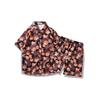 Men's Retro Floral Short-Sleeve Shirt & Beach Shorts Set for Seaside Vacations