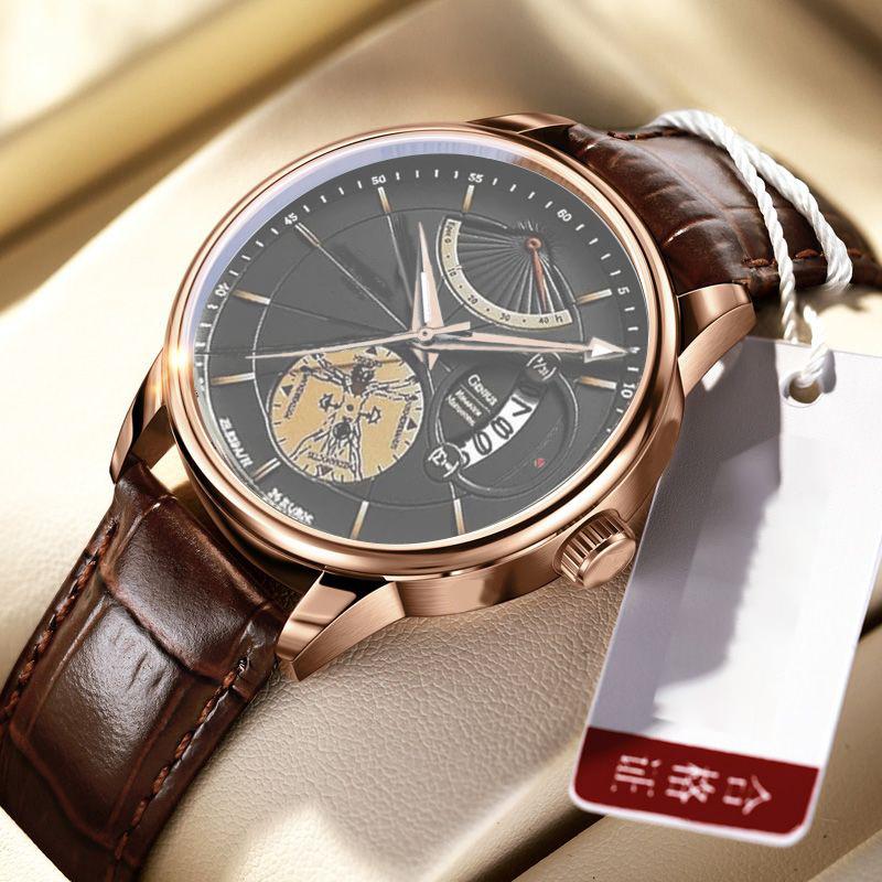 Men's Watch Sports Brand Light Luxury Trendy Stainless Steel Waterproof Fully Automatic Quartz Male Fashion Clock Watches