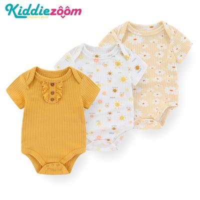 3Pieces Baby Rompers Infantil Jumpsuit Boy&girls Clothes Summer Cartoon Print Newborn Costume