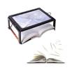 Glass Hands-Free Large Rectangular Desktop Reading Magnifying Glass with 4 LED