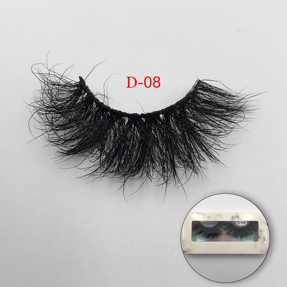 RED SIREN Fluffy Lashes Mink 25mm False Eyelashes Makeup Long Natural Volume 3d Eyelashes Extension Wholesale Mink Eyelashes