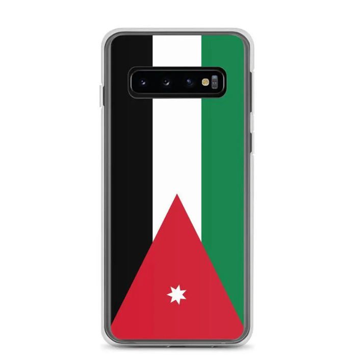 Coque Téléphone - Samsung - Galaxy S10 - Drapeau Jordanie - Souple - Multicolore