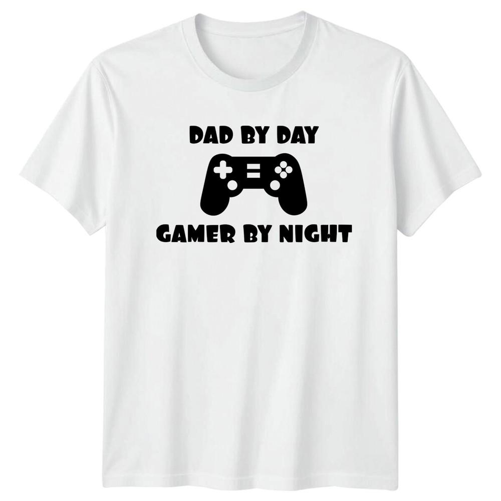 Dad By Day Gamer By Night Video Game Controller Graphic TShirt S