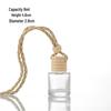 Glass Car Diffuser Bottle with Lanyard, 8ml/10ml, High-Value Aromatherapy Refillable Pendant with Lid.