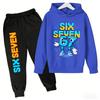 Autumn/Winter Children's "Spring Steal a Brainrot 67" Print Tracksuit (Sweatshirt + Pants) – Kids' Christmas Gift