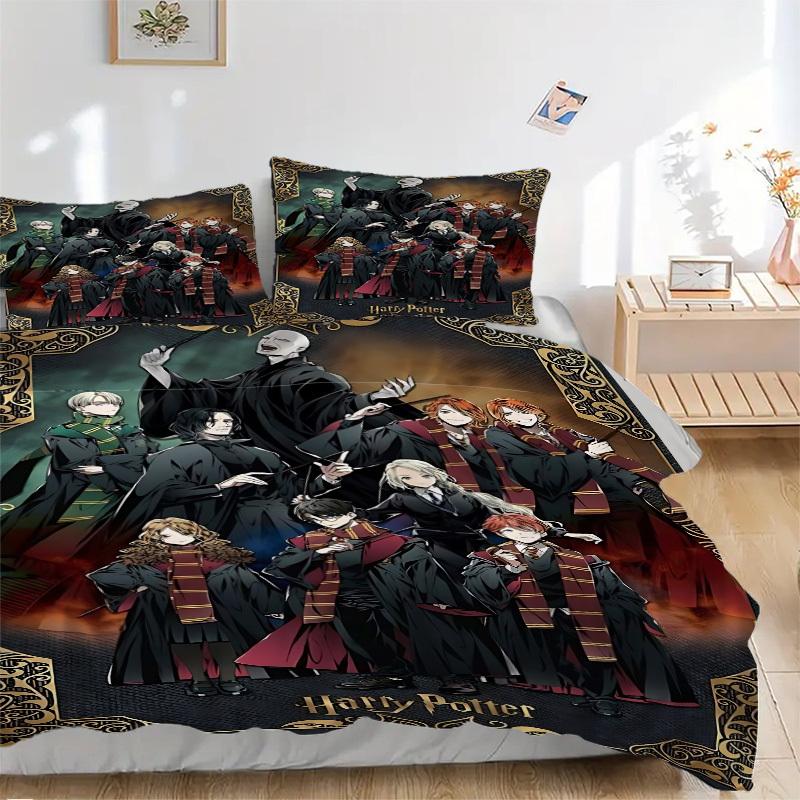 

3pcs Harry Potter Cover Set,Soft Comfortable Duvet Cover,Guest Room (1*Duvet Cover + 2*Pillowcases, Without Core) yy251024184 135x200cm