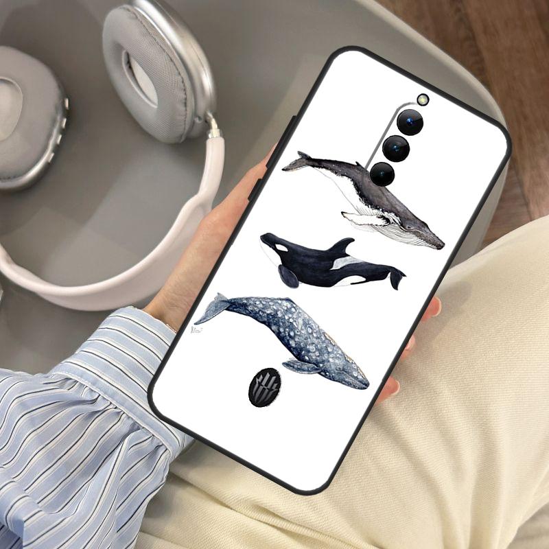 Shark and Killer Whale Case For ZTE Nubia Red Magic 10 8 8S 9 9S 10S 11 Pro Plus 6S 7S 6 7 Pro 5G 6R 10 Air Cover