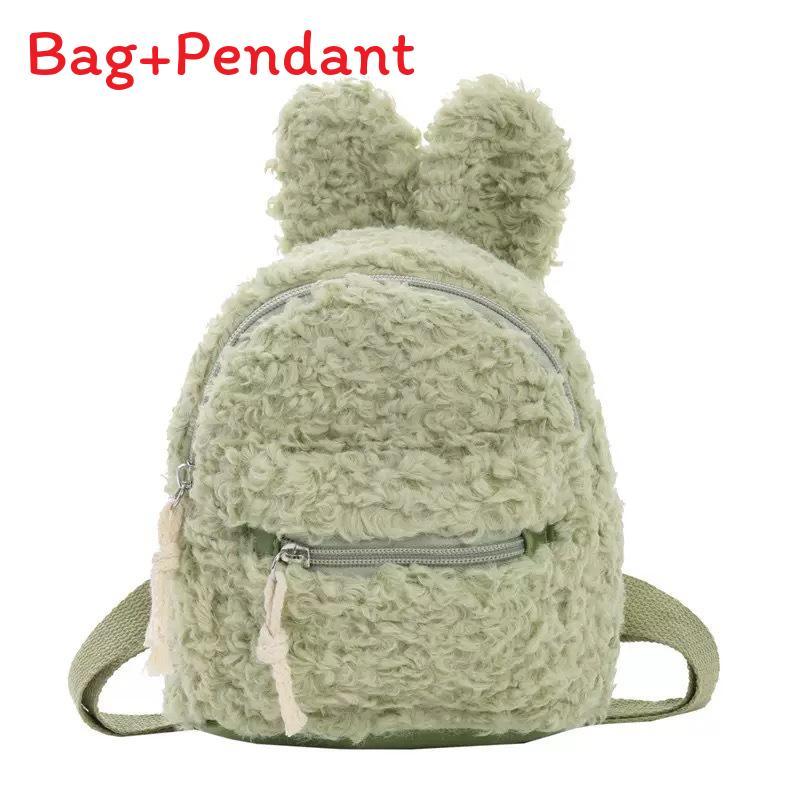 Kids Plush Bunny Ears Backpack With Breathable Lightweight Design For Kindergarten Girls