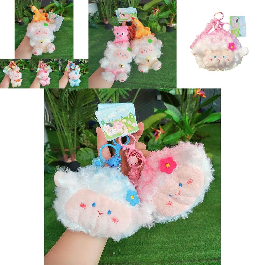 Niedlicher und kuscheliger Plüschschlüsselanhänger Schaf Flauschiges Accessoire für Taschen und Schlüssel