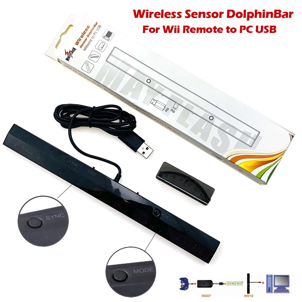 NEW MayFlash Wireless Sensor Dolphin Bar for Wii Remote Plus Controller To for Windows PC Support-Bluetooth  for Wii Kids Games
