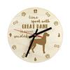 Great Dane II - Clock with Dog, Wooden Clock with Engraving, Personalised Clock by