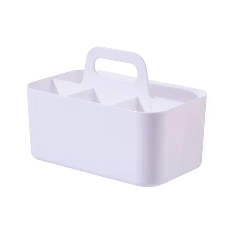

Desktop Portable Organizer Box Can Be Superimposed Cosmetics Division Multi-functional Storage Box Bedroom Table Storage Box білий