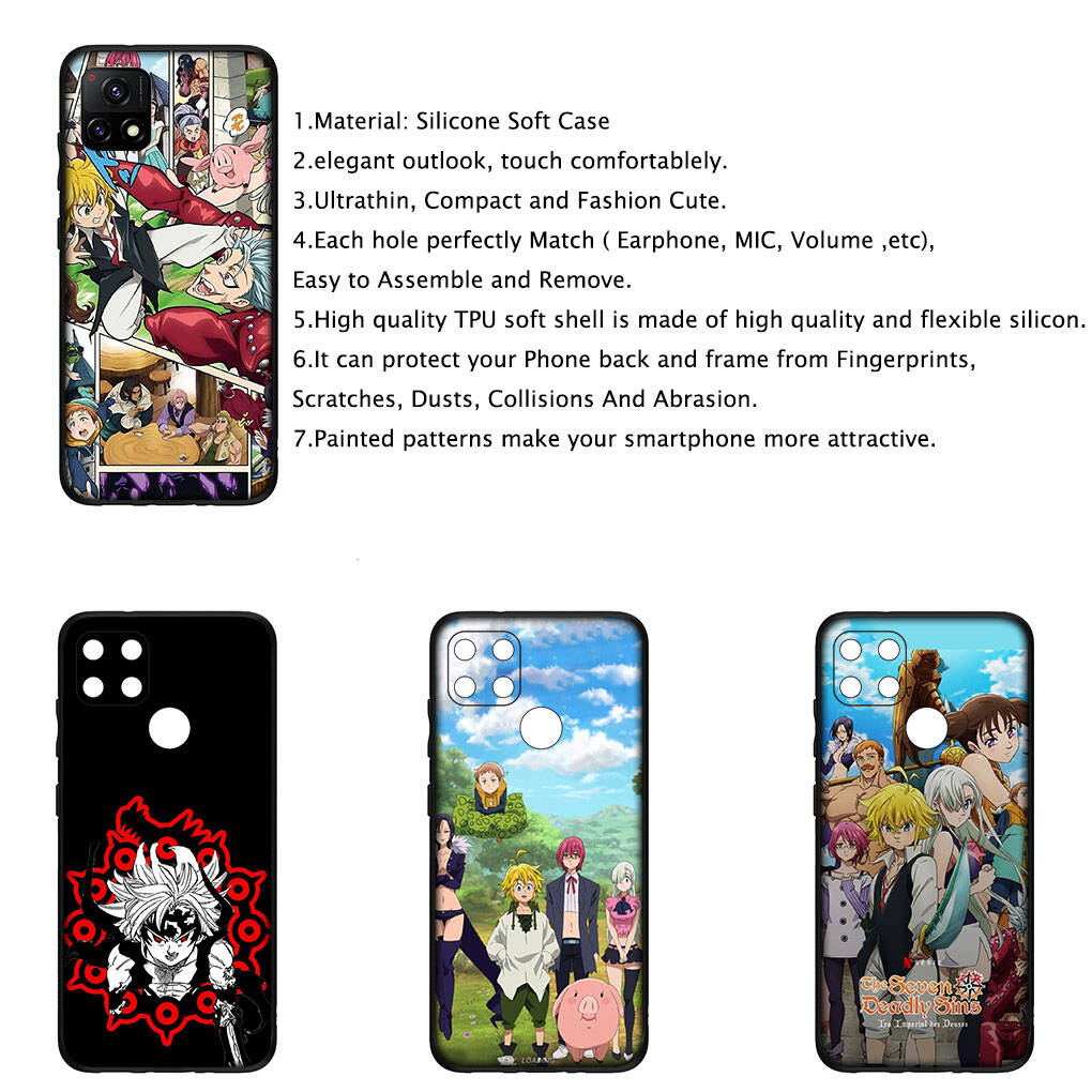 Hülle für iPhone 17 16 15 Xiaomi Poco Redmi Note 14 13 12 11 Pro Max Samsung Galaxy S25 S24 OPPO Huawei Die sieben Todsünden Meliodas Ban Handyhülle