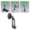 Rotatable Camera Phone Holder Cold Shoe Mount 1/4 Threaded Base For Smartphones Double Joint Adjustment System