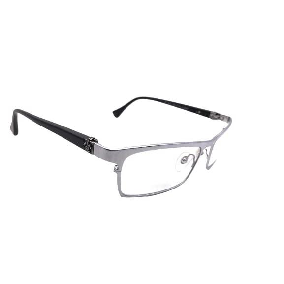 RSINC Оправа/Очки/Очки с полным ободком, Оптические, для мужчин, Серебристо-черные WP-S 56-17-141 SUGAT