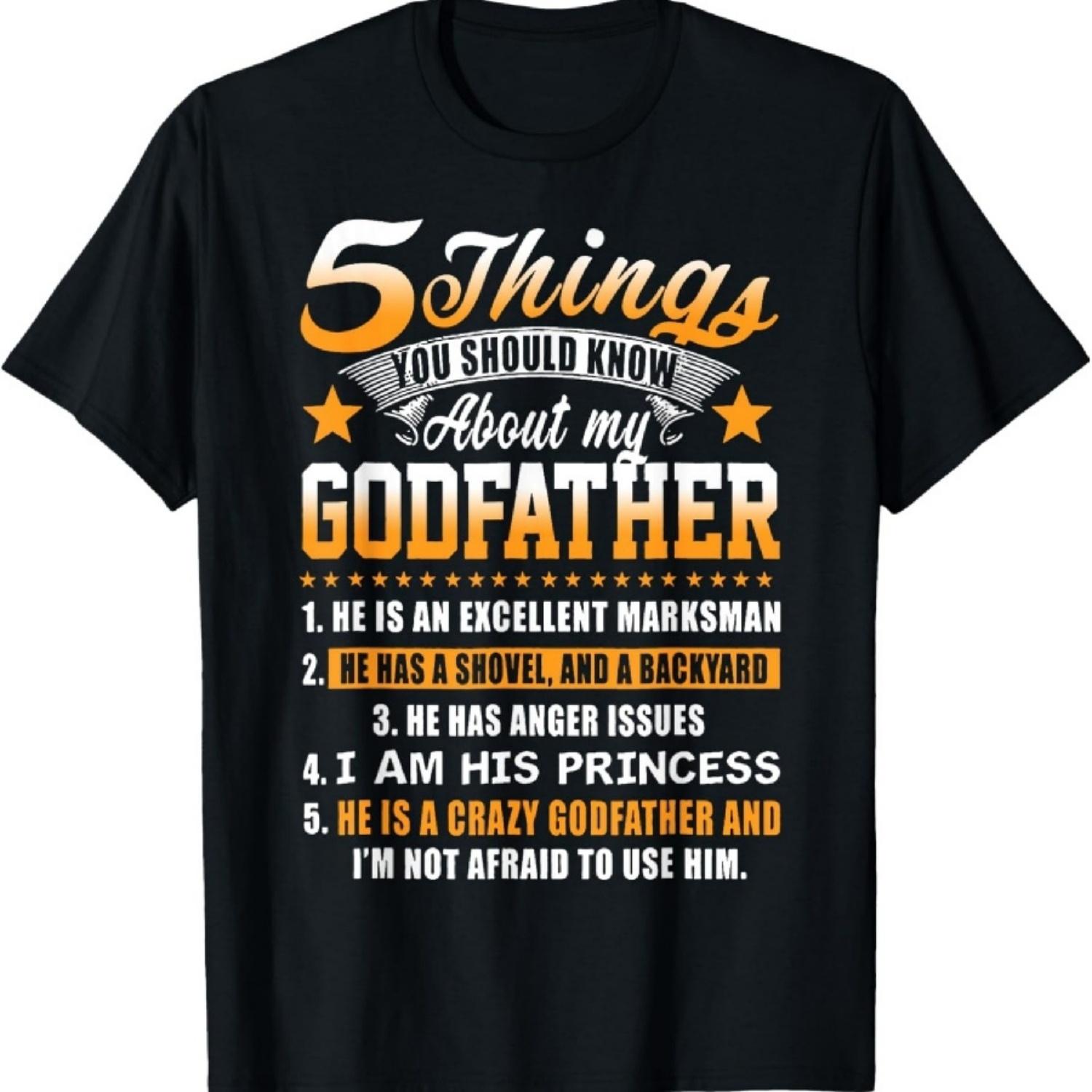 Мужская футболка 5 вещей, которые вам следует знать о моем крестном отце XXXXXL чёрный