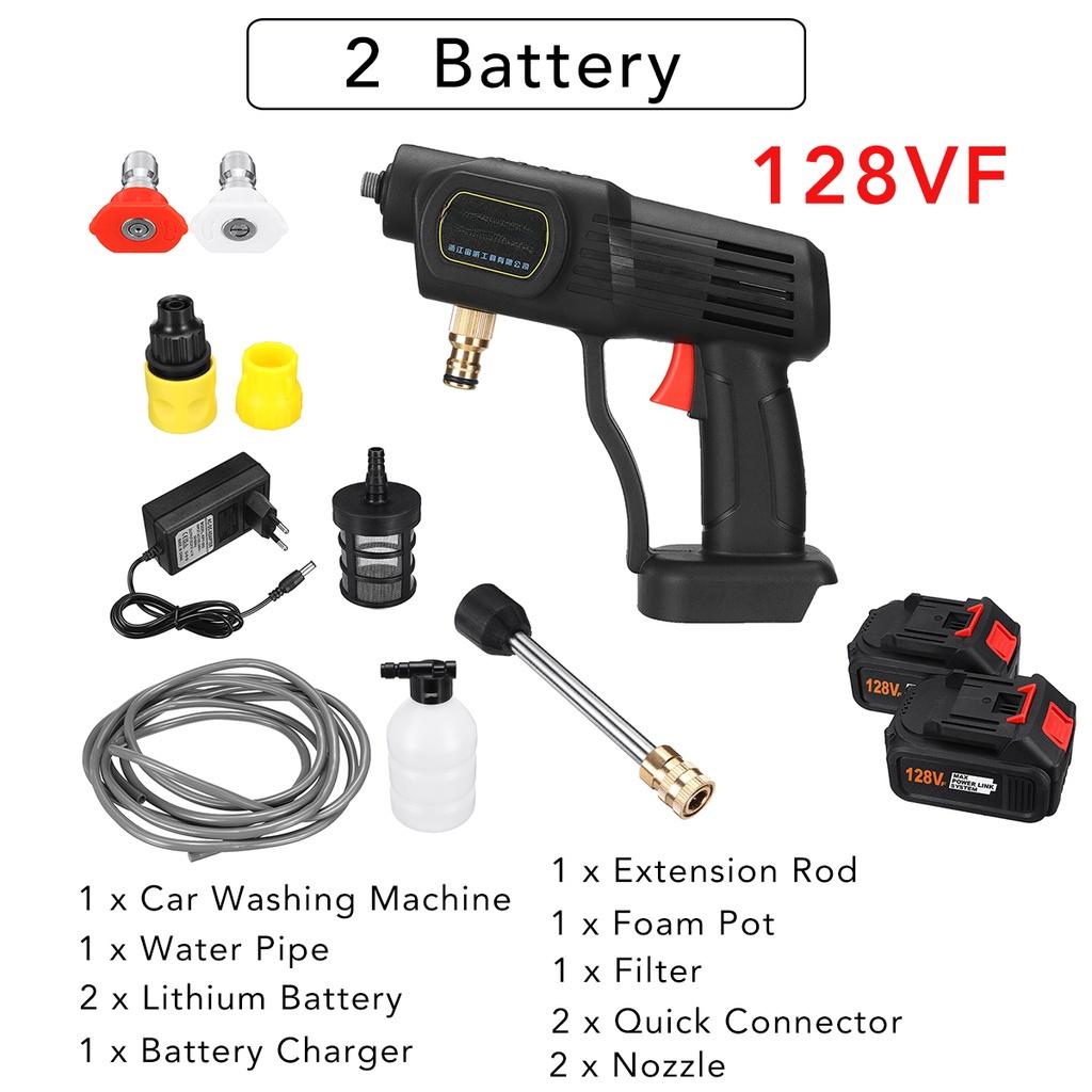 88V Handheld Cordless High Pressure Car Washer Automatic Sprayer Car Washing Machine Cleaner Fit for Battery 1000W