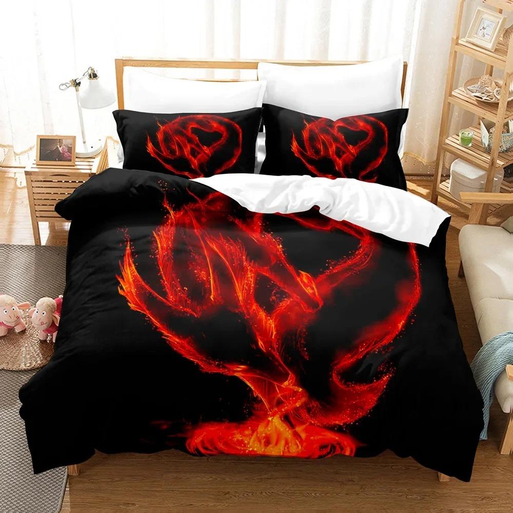 Cartoon Fuchs Bettwäsche Set Niedlicher Fuchs mit Blume Feder Stirnband Bettbezug Einzelbett Doppelbett Queen-Size King-Size Polyester Bettbezug Mädchen Jungen