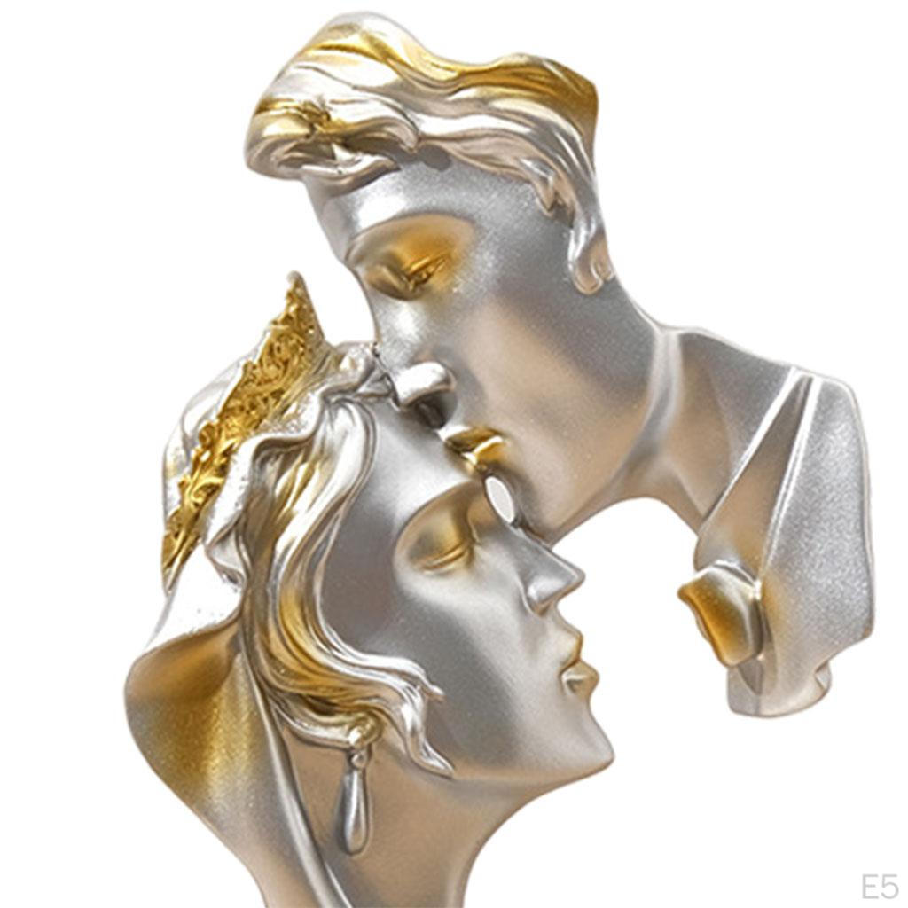 Couple Statue Abstract Ornament Crafts Sculpture Resin for Wedding Room