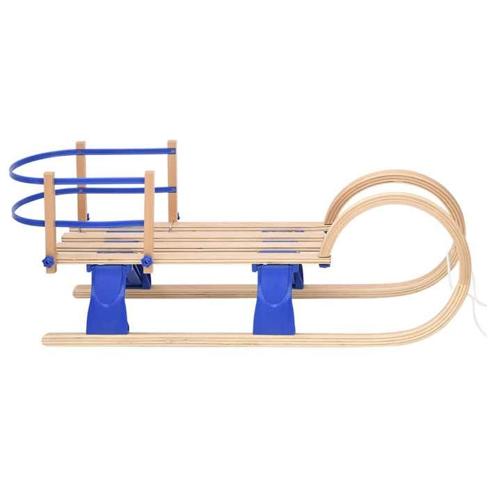 VidaXL Traîneau Pliable avec Dossier Luge d'Extérieur Ensemble de Jouet de Plein Air Equipement de Sports de Ski 93700