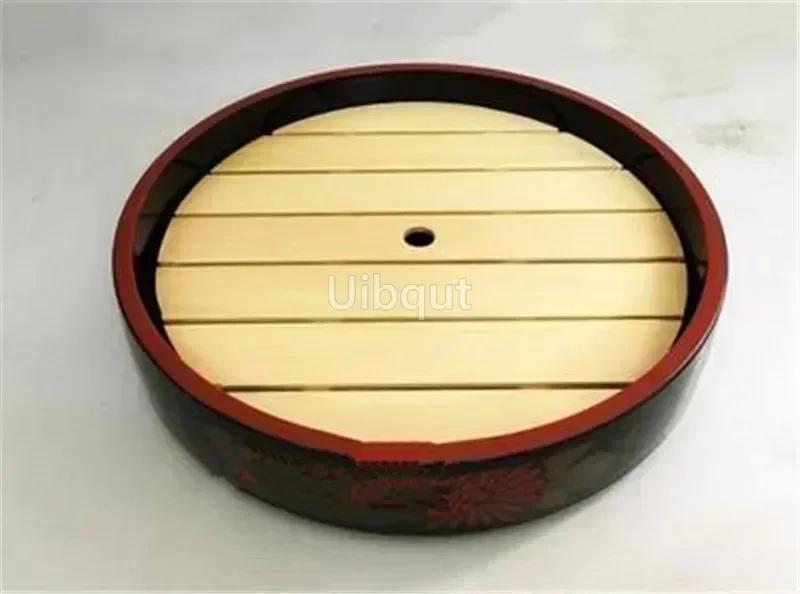 Japanese sushi bucket cuisine sashimi raw fish seafood dish fruit dish food Salmon Ice Plate Ice Saucer round tray tableware art