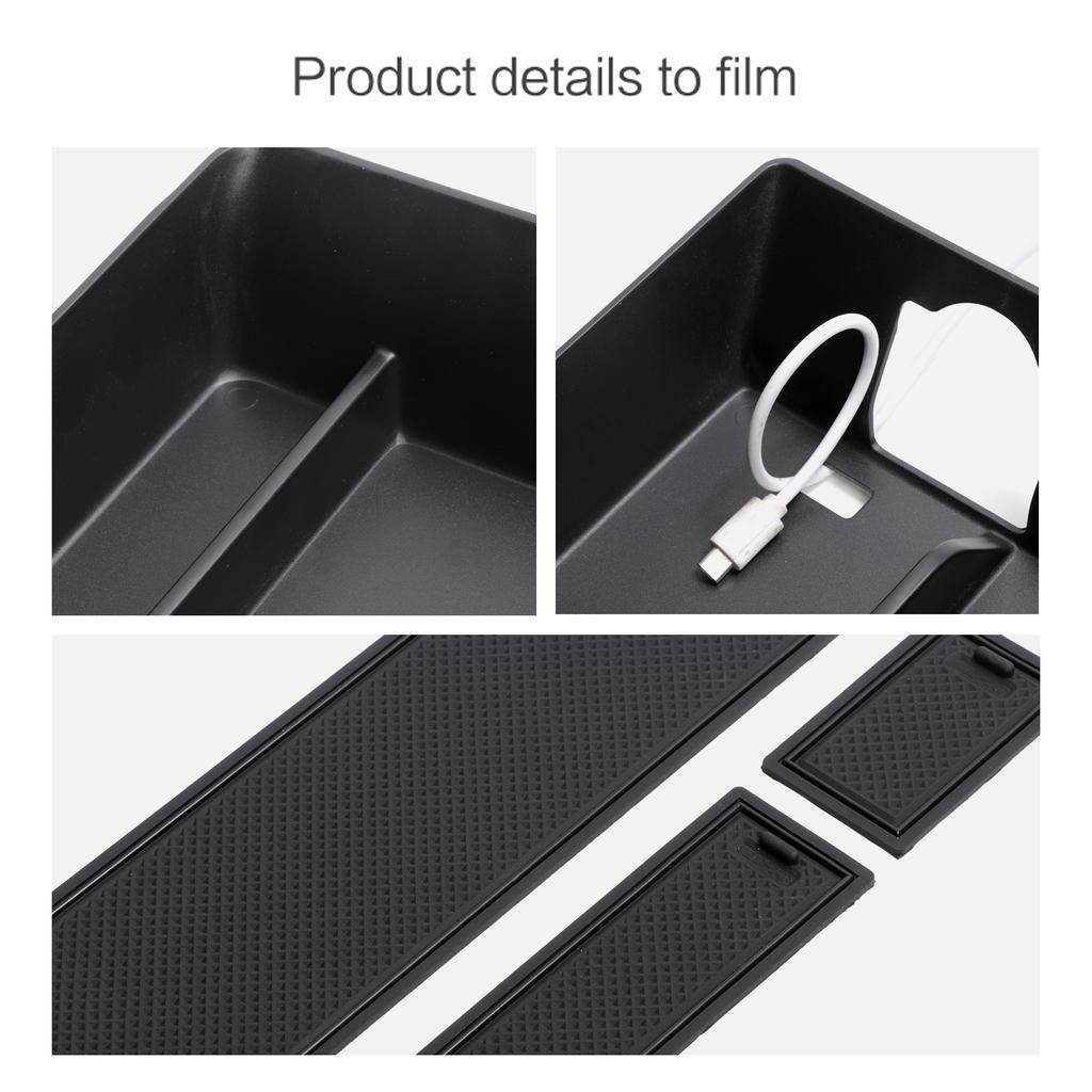 Center Console Armrest Storage Box for Toyota Camry 2025 Car Tray Organizers Accessories Tidying Black