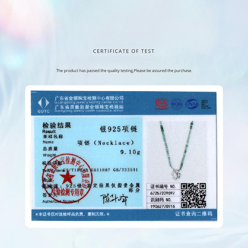 Smile Mozzarella Diamond Necklace, Simple Classic High-End S925 Silver Collarbone Chain Neck Chain