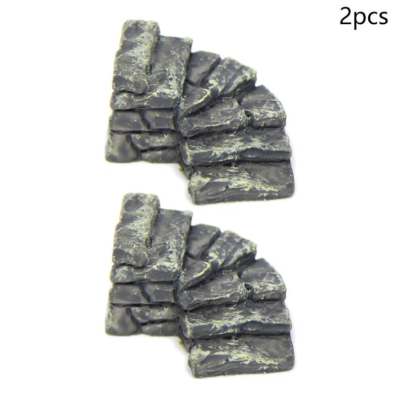 2Pcs Artificial Simulation Stone Step Miniature Fairy Garden Home Decoration Mini Craft Micro Landscaping Decor Diy Accessories