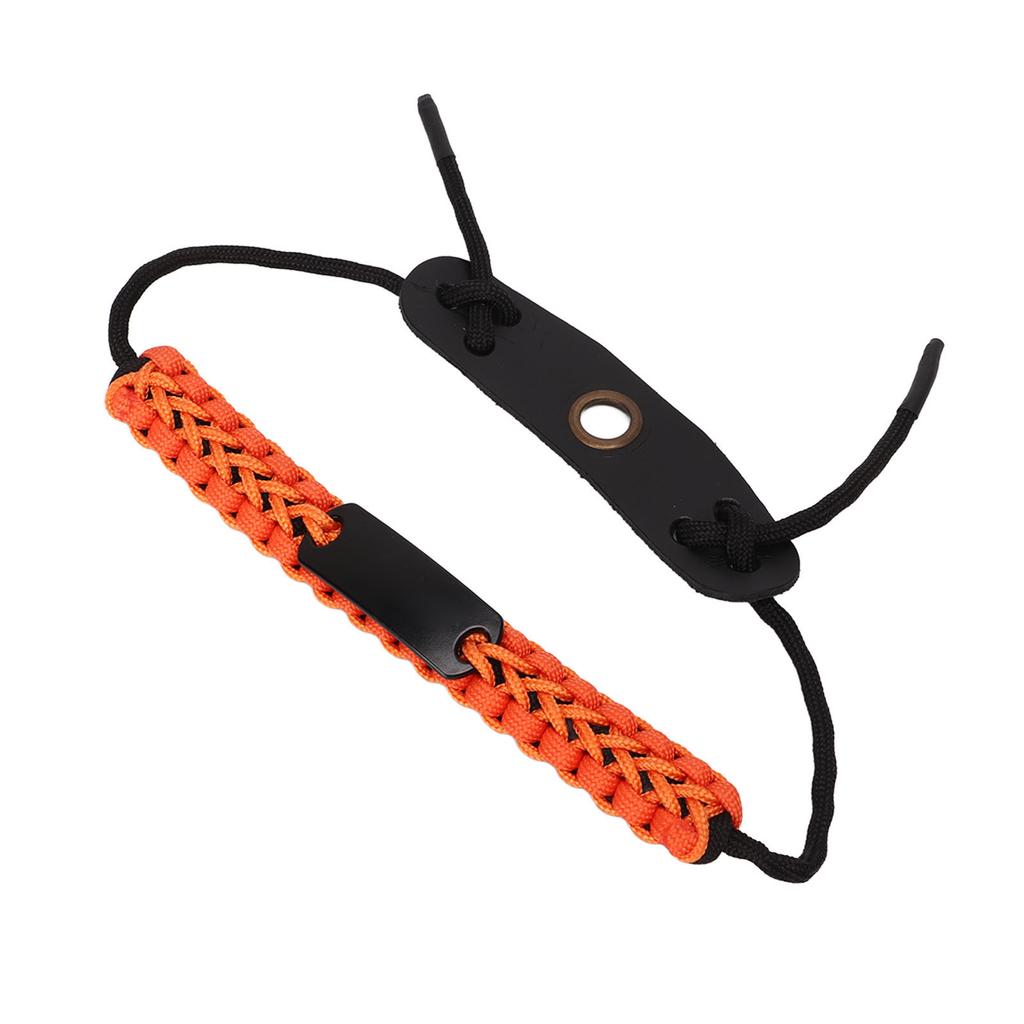 Nylon Rope Bow Archery Wrist Sling Adjustable Bows Arrows Wrist Rope for Hunting Shooting Orange