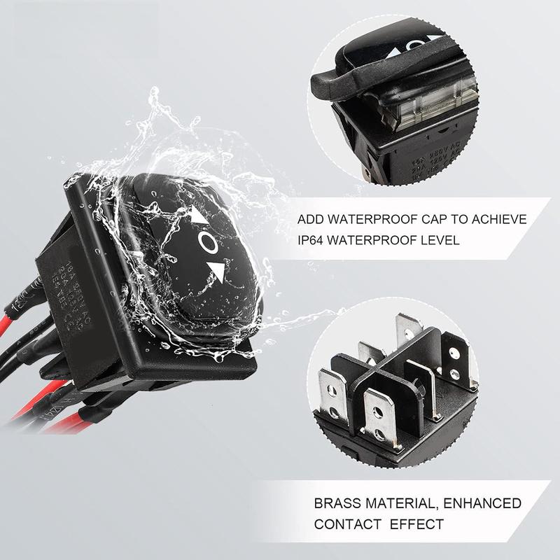 Waterproof Toggle Switch For Durable for Motor Power Supply Control with Reset Function High Strength Material