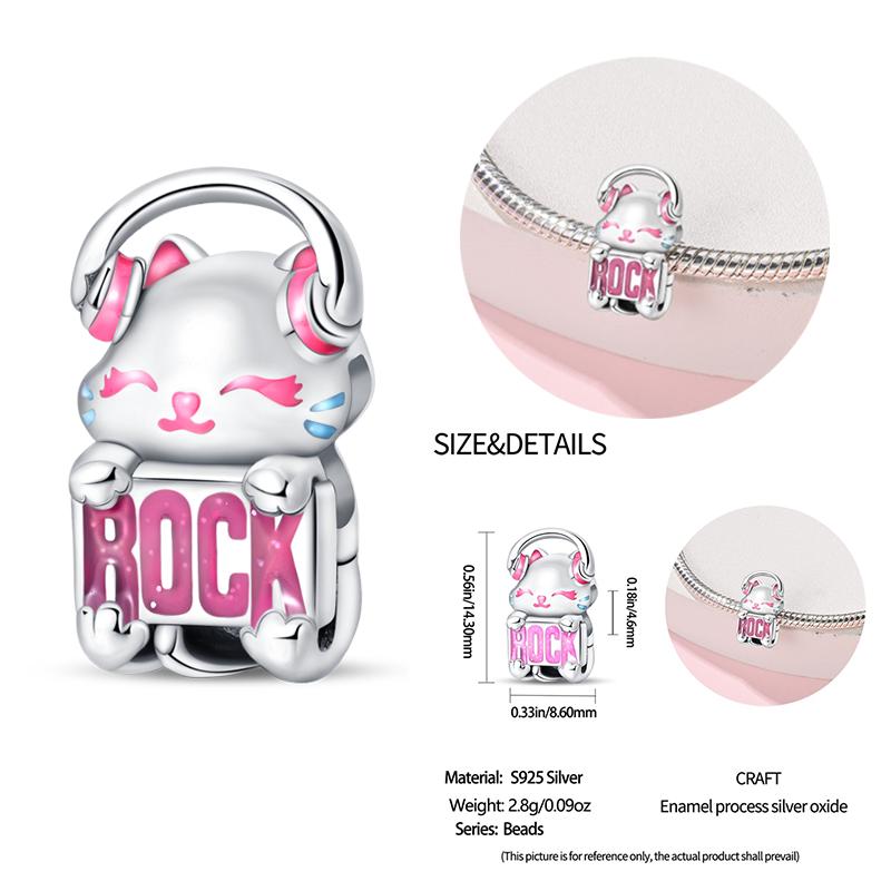 New Copper Bow Star Love Pink Series Charm Beads Suitable For 3Mm Original Bracelet Diy Fashion Jewelry Gift