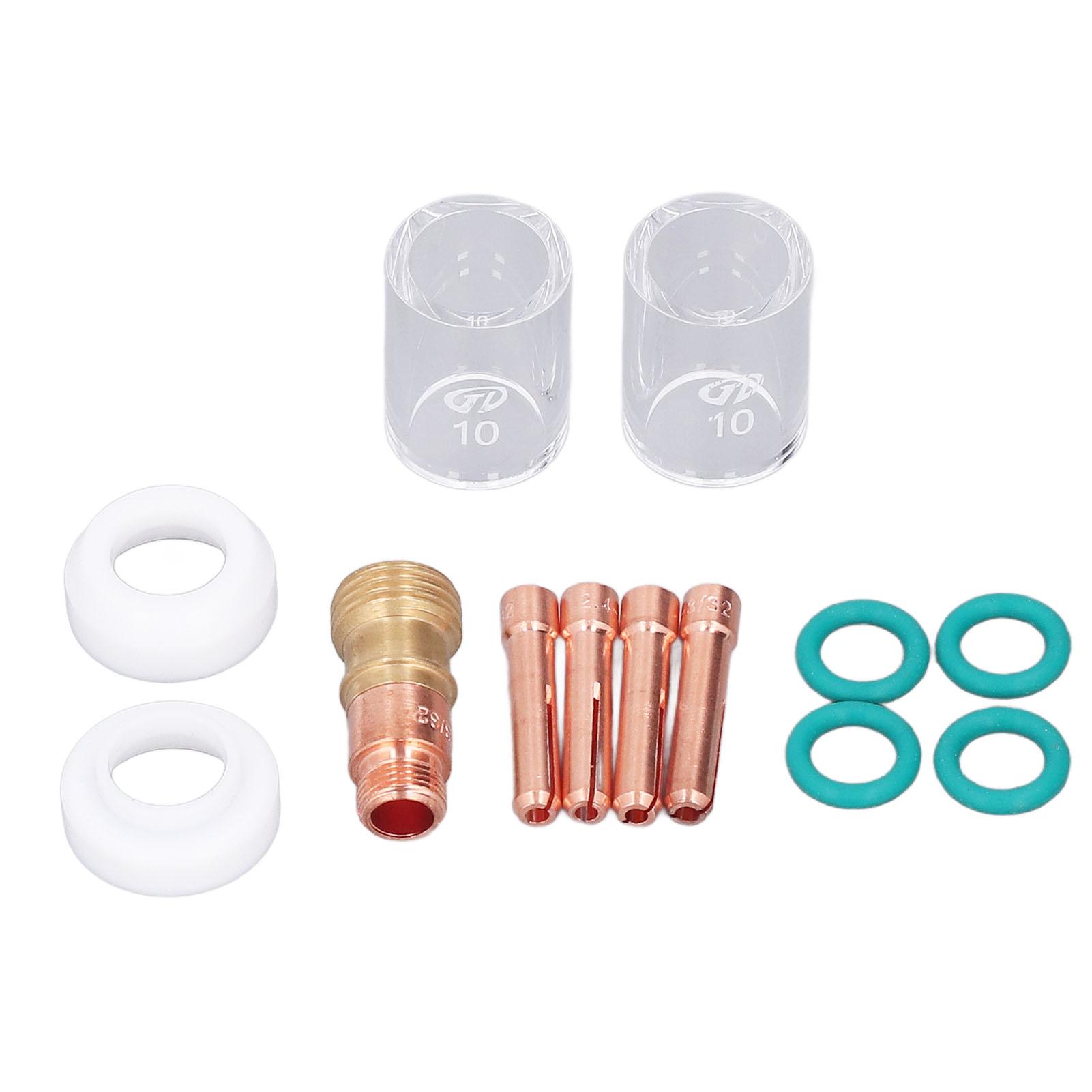 

Набор аксессуаров для TIG-сварки 13 шт. Стеклянная чашка, соединитель, электродный зажим, PTFE передняя крышка для WP 17 18