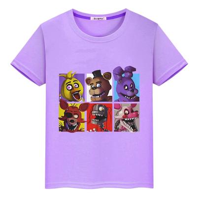 Letní tričko FNAF 100% bavlna Krátký kreslený potisk Anime Trička y2k jednodílné tričko Bear Rabbit pride chlapec Topy dětské oblečení dívky