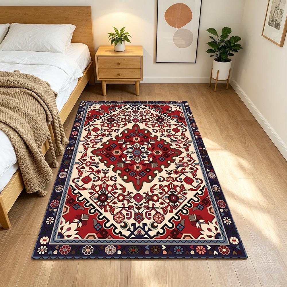 Elegant Floral Pattern Design Non-Slip Home Carpet Design for Office Decor Living Room Gift