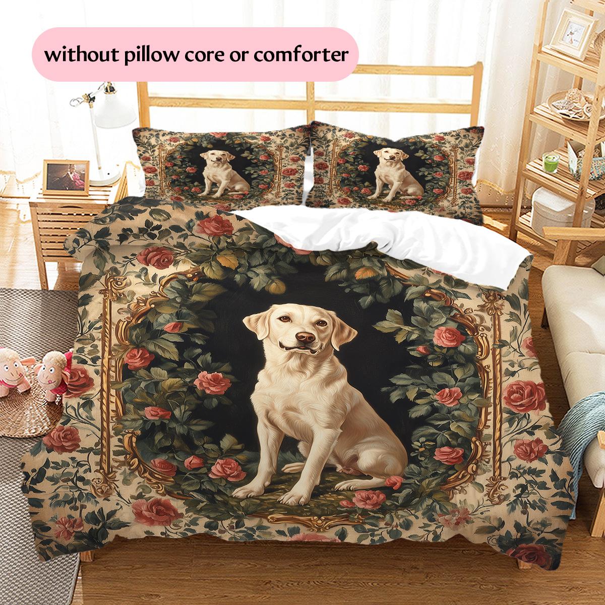 

Vintage Animals Pattern Bedding Quilt Set Home Decoration Gift (1 * duvet cover + 2 * pillowcase without core) 135x200cm